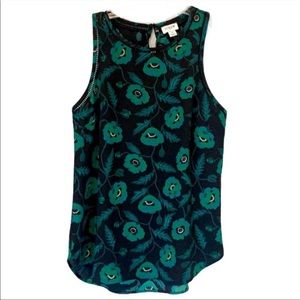 J. Crew floral tank top, great for dressing up or work